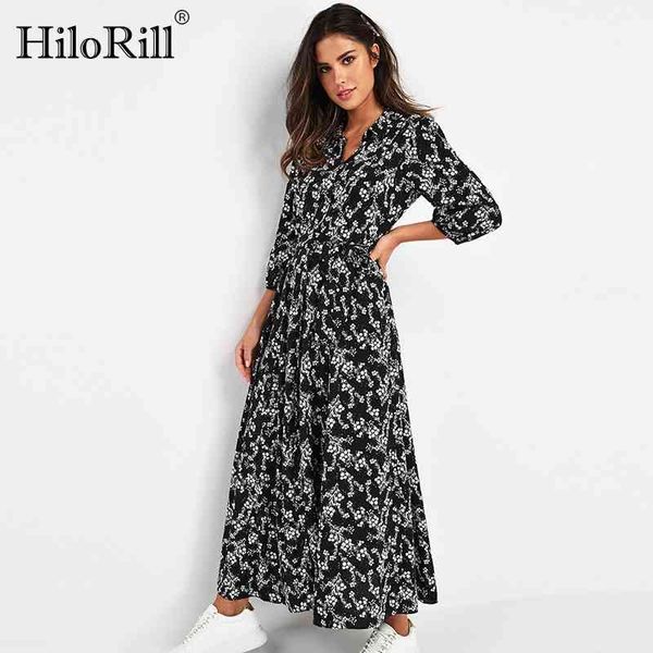 floral print maxi dress women boho three quarter sleeve long sashes turn down collar casual shirt es robe 210508, Black;gray
floral print maxi dress women boho three quarter sleeve long sashes turn down collar casual shirt es robe 210508, Black;gray