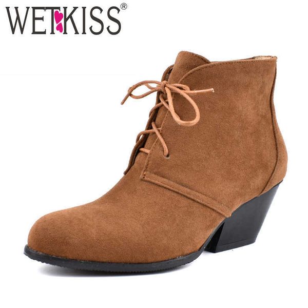 wetkiss western boots women high heels cuban ankle booties female round toe shoe ladies lace up neutral shoes winter big size 48 210630, Black
wetkiss western boots women high heels cuban ankle booties female round toe shoe ladies lace up neutral shoes winter big size 48 210630, Black