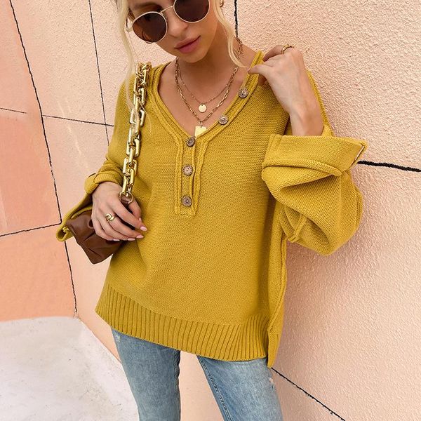 women's sweaters casual v-neck long sleeve loose women sweater autumn winter fashion buttons female jumper ladies knitted pullover, White;black
women's sweaters casual v-neck long sleeve loose women sweater autumn winter fashion buttons female jumper ladies knitted pullover, White;black