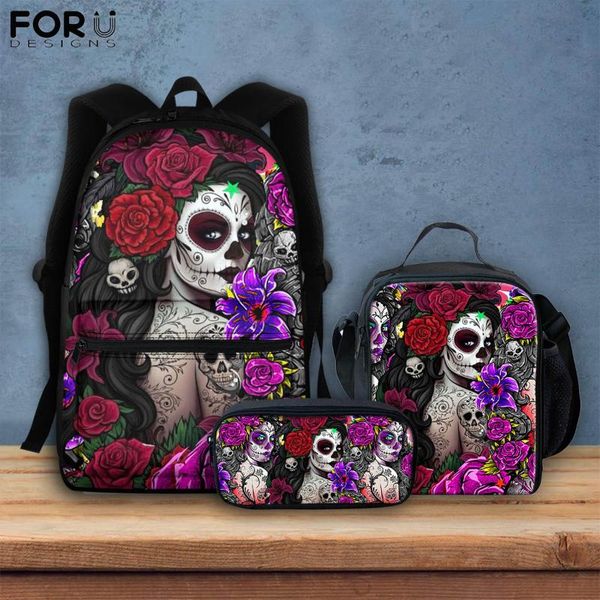 school bags forudesigns day of the dead design kids children gothic girls print back to book supplier teens backpacks set
school bags forudesigns day of the dead design kids children gothic girls print back to book supplier teens backpacks set