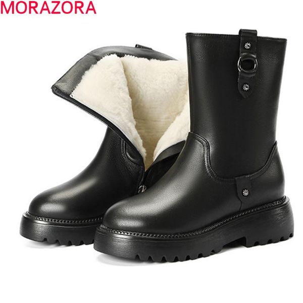 boots morazora 2021 arrival women genuine leather ankle for woman square heels round toe lace up snow, Black
boots morazora 2021 arrival women genuine leather ankle for woman square heels round toe lace up snow, Black