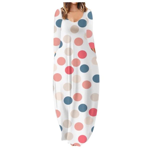 casual dresses women's long sleeve maxi dress dot print cocktail party beach holiday vintage pocket women robe longue 40#, Black;gray
casual dresses women's long sleeve maxi dress dot print cocktail party beach holiday vintage pocket women robe longue 40#, Black;gray