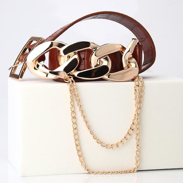 belts women belt personality fashion street po metal chain splicing decoration versatile clothing female accessories, Black;brown
belts women belt personality fashion street po metal chain splicing decoration versatile clothing female accessories, Black;brown
