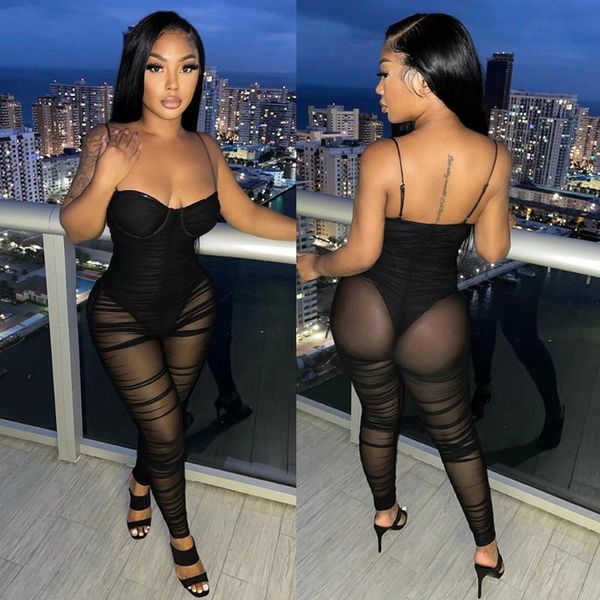 bra spaghetti strap mesh jumpsuit women see through pants one piece backless overalls party night club wear woman clothes women's jumps, Black;white
bra spaghetti strap mesh jumpsuit women see through pants one piece backless overalls party night club wear woman clothes women's jumps, Black;white