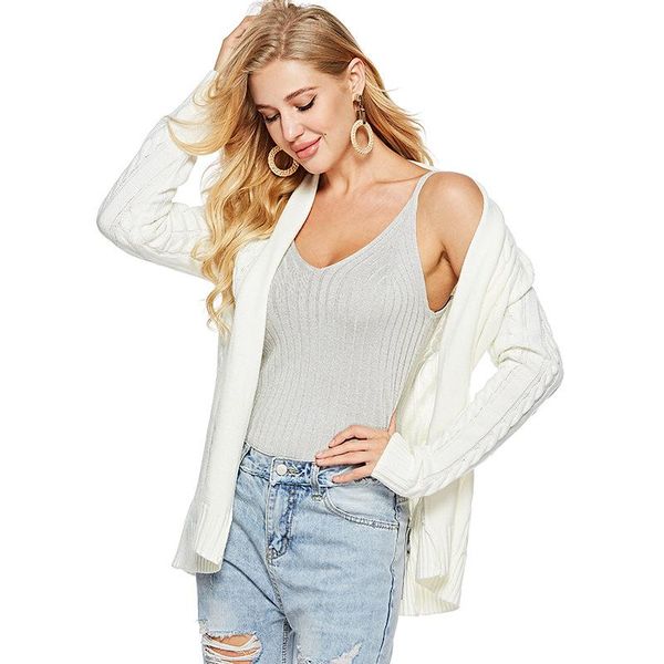 women's knits & tees spring autumn mid-length jacket gray camel knitted cardigan slim sweet ladies 2021 solid color warm sweater coat h, White
women's knits & tees spring autumn mid-length jacket gray camel knitted cardigan slim sweet ladies 2021 solid color warm sweater coat h, White