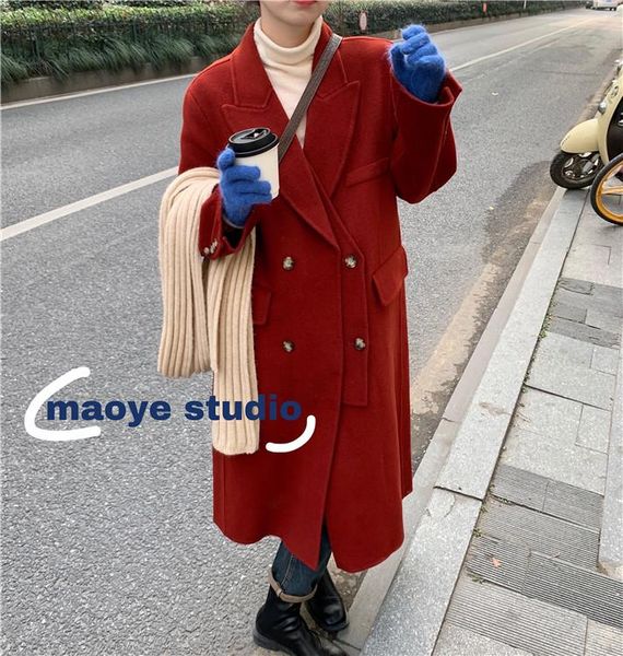 women's wool & blends irregular retro temperament loose and versatile medium long woolen coat women 2021 winter coats jackets, Black
women's wool & blends irregular retro temperament loose and versatile medium long woolen coat women 2021 winter coats jackets, Black