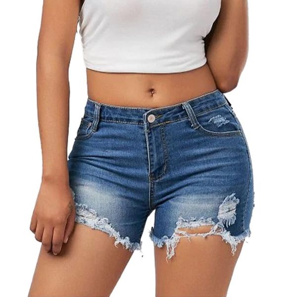 bleached ripped womens short pants mid waist skinny pencil jeans distressed ladies streetwear denim shorts women's, Blue
bleached ripped womens short pants mid waist skinny pencil jeans distressed ladies streetwear denim shorts women's, Blue