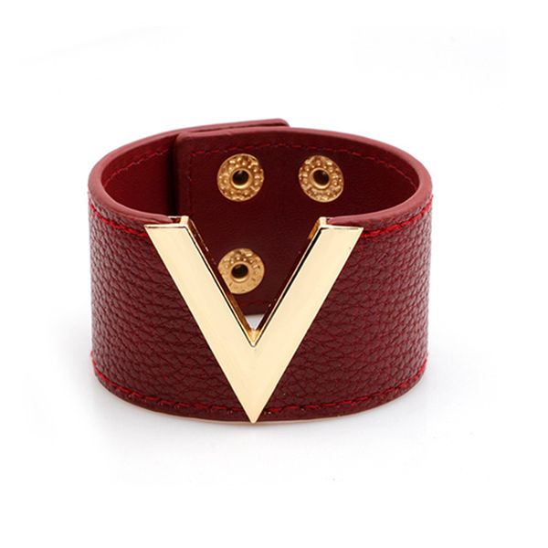 women's leather v-shaped bracelet wild wide leather bangle fashion europe and america leather bracelet popular jewelry charm bracelets, Black
women's leather v-shaped bracelet wild wide leather bangle fashion europe and america leather bracelet popular jewelry charm bracelets, Black