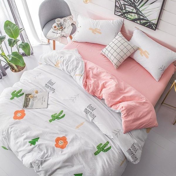 bedding sets home textile bedclothes 4pcs duvet cover flat bed sheet pillowcase white pink cactus child girl teen linens set
bedding sets home textile bedclothes 4pcs duvet cover flat bed sheet pillowcase white pink cactus child girl teen linens set
