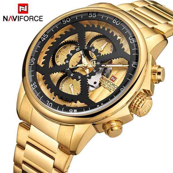 naviforce men fashion sports watches gold quartz 24 hours clock male luxury brand waterproof army military wrist watch 210608, Slivery;brown
naviforce men fashion sports watches gold quartz 24 hours clock male luxury brand waterproof army military wrist watch 210608, Slivery;brown