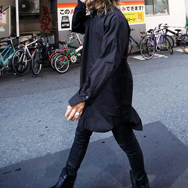 men's casual shirts early autumn in the long section of round pen before short loose korean version long-sleeved shirt tid, White;black
men's casual shirts early autumn in the long section of round pen before short loose korean version long-sleeved shirt tid, White;black