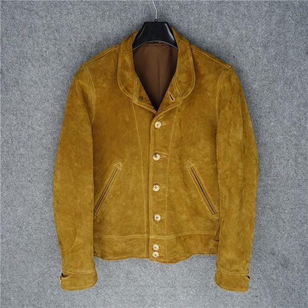 men's leather & faux style british mens genuine jacket vintage long sleeve single breasted cowhide suede coats lapel casual outerwear m, Black
men's leather & faux style british mens genuine jacket vintage long sleeve single breasted cowhide suede coats lapel casual outerwear m, Black