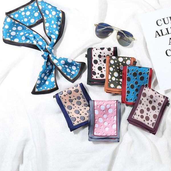 polka dot silk scarves for women imitation slender scarf multi-color neckerchief suit decoration clothes accessories, Blue;gray
polka dot silk scarves for women imitation slender scarf multi-color neckerchief suit decoration clothes accessories, Blue;gray