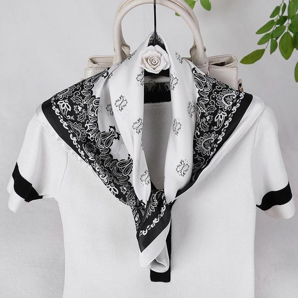 scarves 2021 fashion square silk scarf foe ladies print foulard hair band hand bandana summer women neck accessories wrap, Blue;gray
scarves 2021 fashion square silk scarf foe ladies print foulard hair band hand bandana summer women neck accessories wrap, Blue;gray