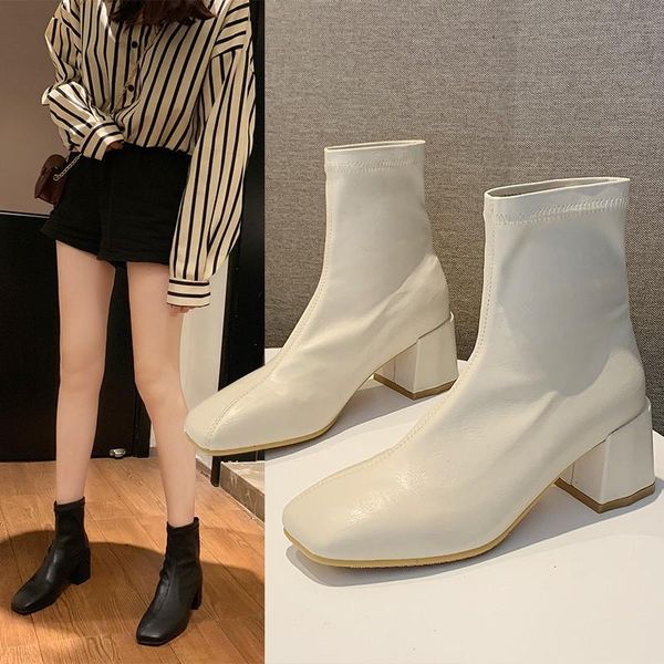 boots 2021 thick heel short women korean style single fashion mid-heel thin, Black
boots 2021 thick heel short women korean style single fashion mid-heel thin, Black