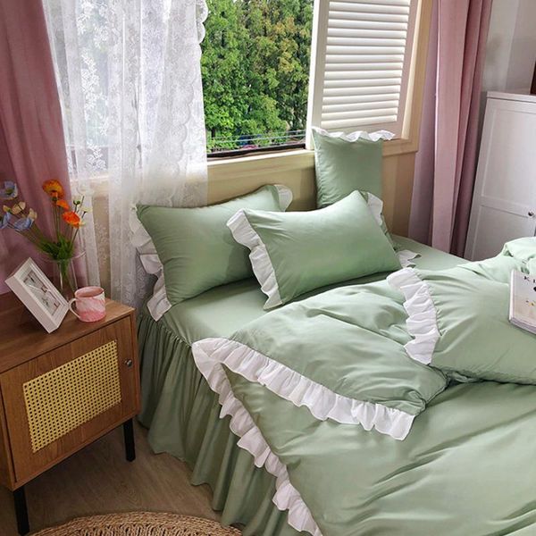 bedding sets household four-piece lace border princess cute style quilt cover bed skirt pillowcase girl innocent series
bedding sets household four-piece lace border princess cute style quilt cover bed skirt pillowcase girl innocent series