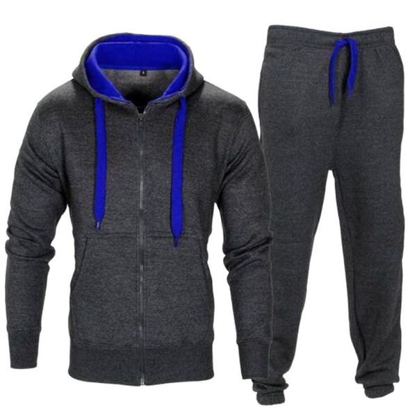 men's tracksuits 2021 autumn sportwear fashion mens set 2pc zipper hooded sweatshirt jacket+pant moleton masculino sets tracksuit men, Gray
men's tracksuits 2021 autumn sportwear fashion mens set 2pc zipper hooded sweatshirt jacket+pant moleton masculino sets tracksuit men, Gray