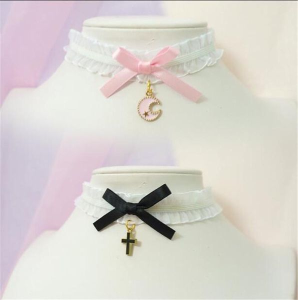 sweet cross pendant bowknot choker harajuku cute lolita ribbon chain cosplay women necklace neckwear chokers, Golden;silver
sweet cross pendant bowknot choker harajuku cute lolita ribbon chain cosplay women necklace neckwear chokers, Golden;silver