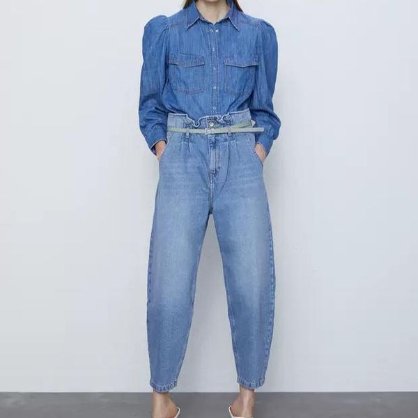 women's jeans 2021 summer vintage boyfriend women high waist pants loose harem baggy denim bleaching casual, Blue
women's jeans 2021 summer vintage boyfriend women high waist pants loose harem baggy denim bleaching casual, Blue