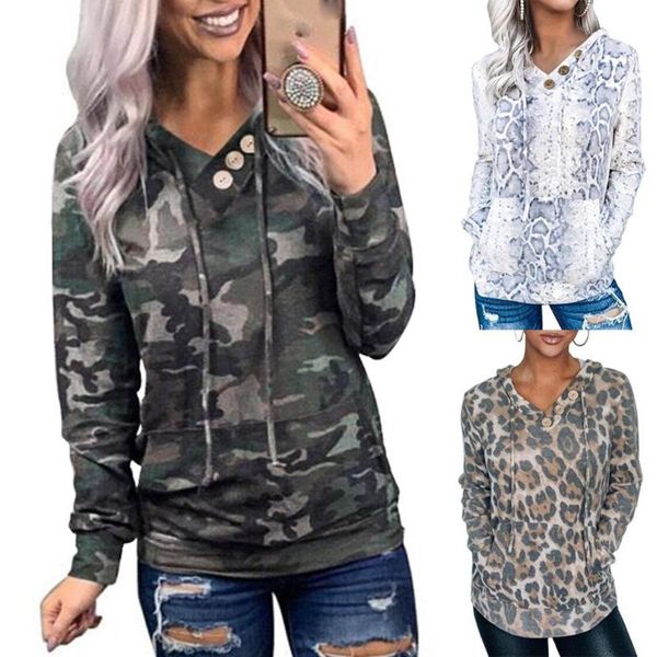 women's hoodies & sweatshirts women leopard camos snake print long sleeve pocket drawstring autumn winter pullover hoodie, Black
women's hoodies & sweatshirts women leopard camos snake print long sleeve pocket drawstring autumn winter pullover hoodie, Black