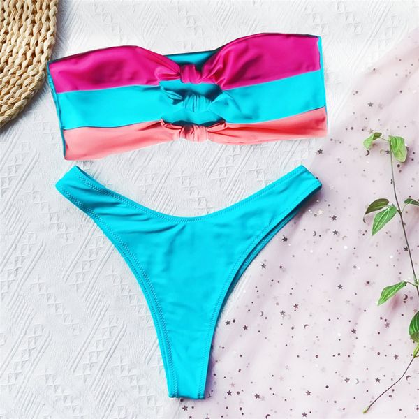 2021 bandeau splicing bikini female swimsuit women swimwear two-pieces bikini set strapless bather bathing suit swim k2814
2021 bandeau splicing bikini female swimsuit women swimwear two-pieces bikini set strapless bather bathing suit swim k2814