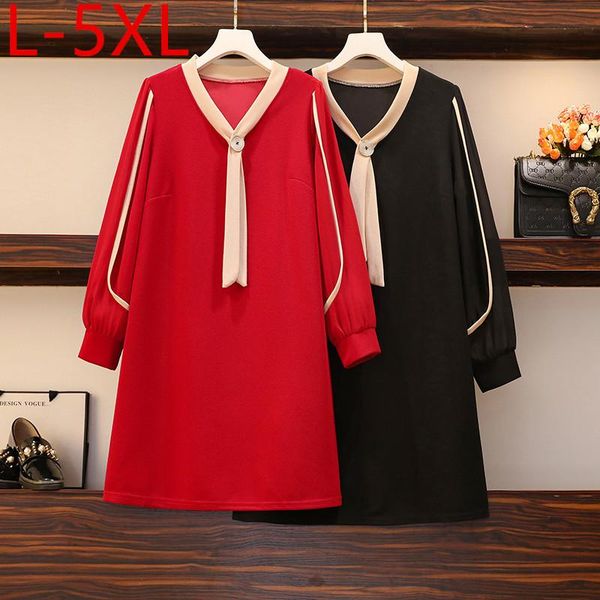 plus size dresses 5xl fit weight 100kg dress for women 2021 autumn hit solid v-neck long sleeve lace up elegant loose female, Black
plus size dresses 5xl fit weight 100kg dress for women 2021 autumn hit solid v-neck long sleeve lace up elegant loose female, Black