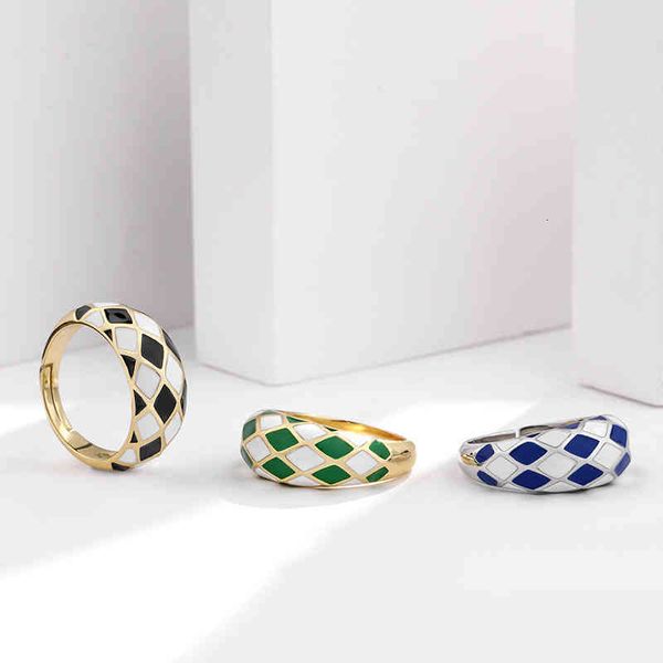 band rings yuanfan 925 sterling silver checkerboard ring, minority ins fashion adjustable index finger ring
band rings yuanfan 925 sterling silver checkerboard ring, minority ins fashion adjustable index finger ring