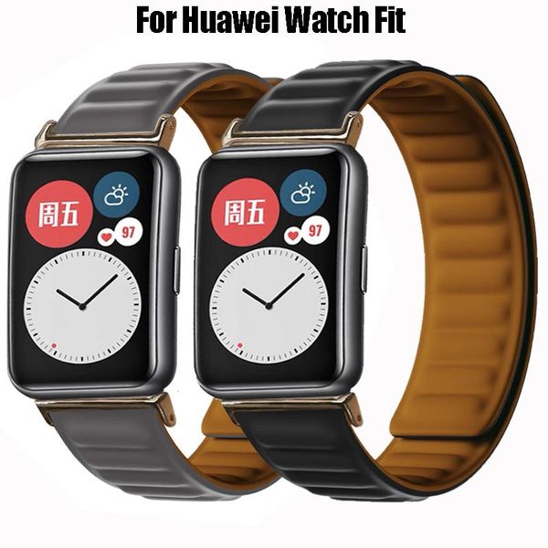 watch bands silicone loop strap for huawei fit strong magnetic band sport soft rubber straps bracelet, Black;brown
watch bands silicone loop strap for huawei fit strong magnetic band sport soft rubber straps bracelet, Black;brown