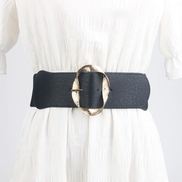 belts elastic stitching pu leather adjustable pin gold twist shape buckle black belt waist decorative for women dress make look thin, Black;brown
belts elastic stitching pu leather adjustable pin gold twist shape buckle black belt waist decorative for women dress make look thin, Black;brown