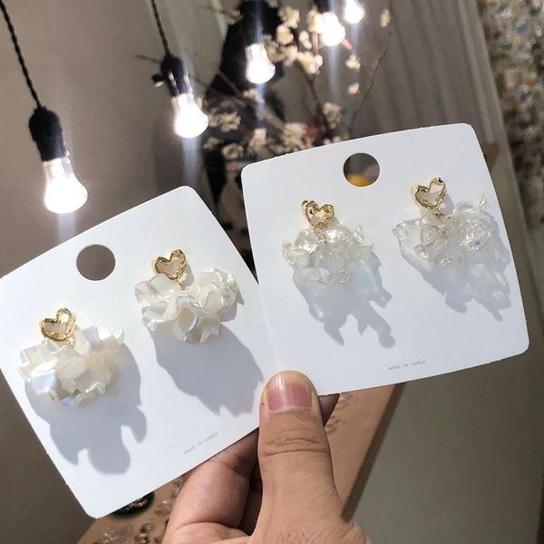 fashion acrylic shell flower petal drop earrings for women elegant hollow heart pendientes jewelry accessories dangle & chandelier, Silver
fashion acrylic shell flower petal drop earrings for women elegant hollow heart pendientes jewelry accessories dangle & chandelier, Silver