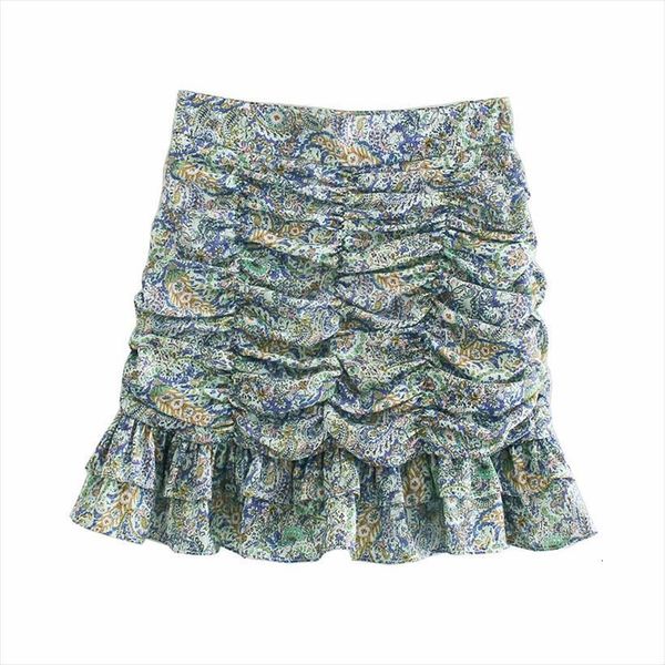 evfer spring fashion cascade pleated womens skirt za mini chic elegant floral print high waist green short, Black
evfer spring fashion cascade pleated womens skirt za mini chic elegant floral print high waist green short, Black