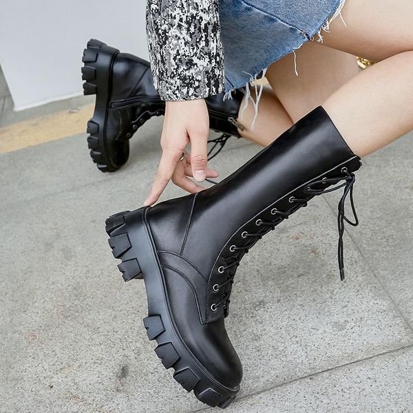 riding equestrian boots med thick heel winter shoes round toe women platform mid-calf botas cross-tied, Black
riding equestrian boots med thick heel winter shoes round toe women platform mid-calf botas cross-tied, Black