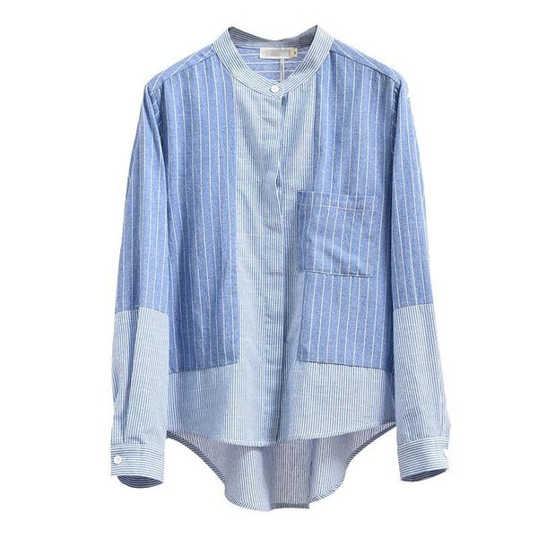 women's blouses & shirts fresh striped casual loose long sleeve for women hit color patchwork design elegant all-match soft female, White
women's blouses & shirts fresh striped casual loose long sleeve for women hit color patchwork design elegant all-match soft female, White