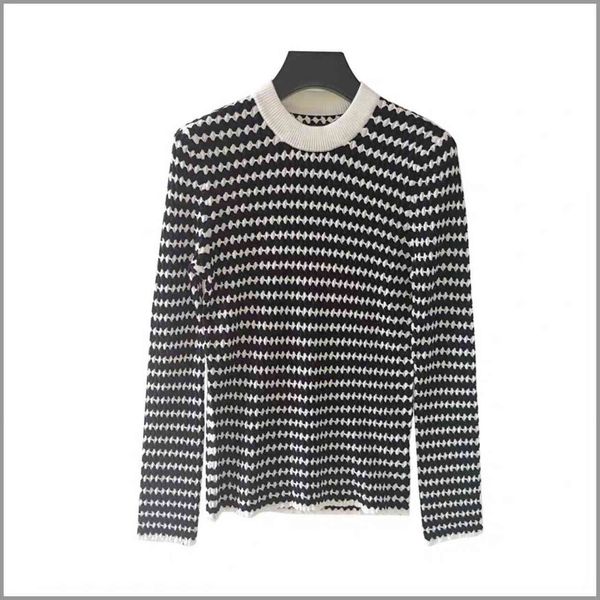 sweater fall/winter pullover round neck long-sleeved black and white blue stretch striped bottoming shirt women gf7o, White;black
sweater fall/winter pullover round neck long-sleeved black and white blue stretch striped bottoming shirt women gf7o, White;black