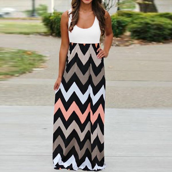 summer fashion striped patchwork casual womens dress sleeveless o neck loose long daily, Black;gray
summer fashion striped patchwork casual womens dress sleeveless o neck loose long daily, Black;gray