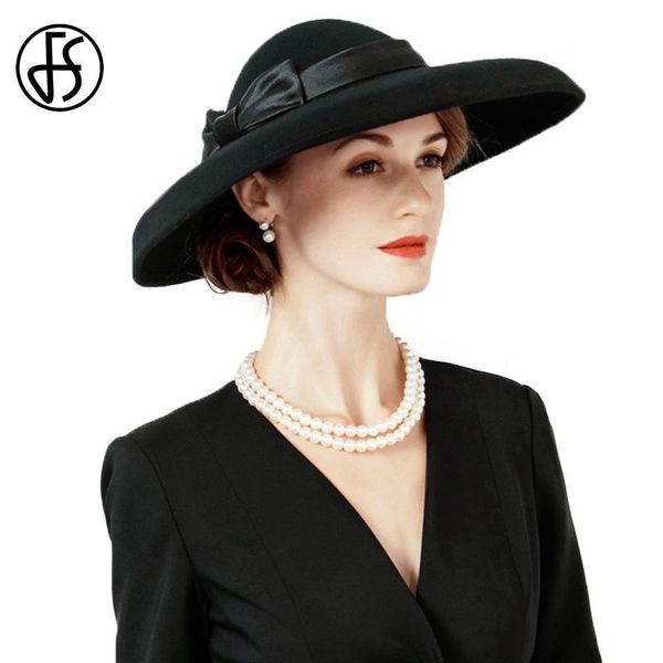 stingy brim hats fs vintage 100% australia wool wide brrim felt fedora hat wedding for women elegant black ladies cap sombrero mujer, Blue;gray
stingy brim hats fs vintage 100% australia wool wide brrim felt fedora hat wedding for women elegant black ladies cap sombrero mujer, Blue;gray