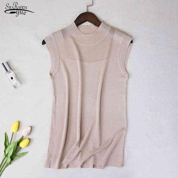women fashion white shirt simple street style ladies tank knitted solid wild ice silk knitting blusas 2922 210521
women fashion white shirt simple street style ladies tank knitted solid wild ice silk knitting blusas 2922 210521