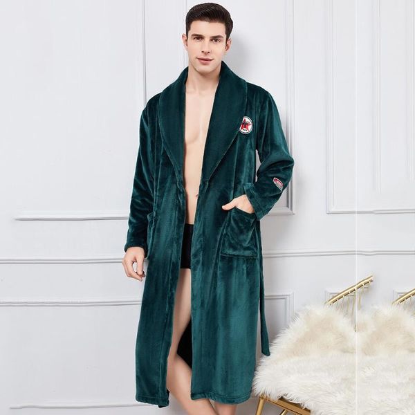 men's sleepwear loose flannel robe soft men lounge wear 2021 winter kimono bathrobe gown coral fleece nightwear nightgown, Black;brown
men's sleepwear loose flannel robe soft men lounge wear 2021 winter kimono bathrobe gown coral fleece nightwear nightgown, Black;brown