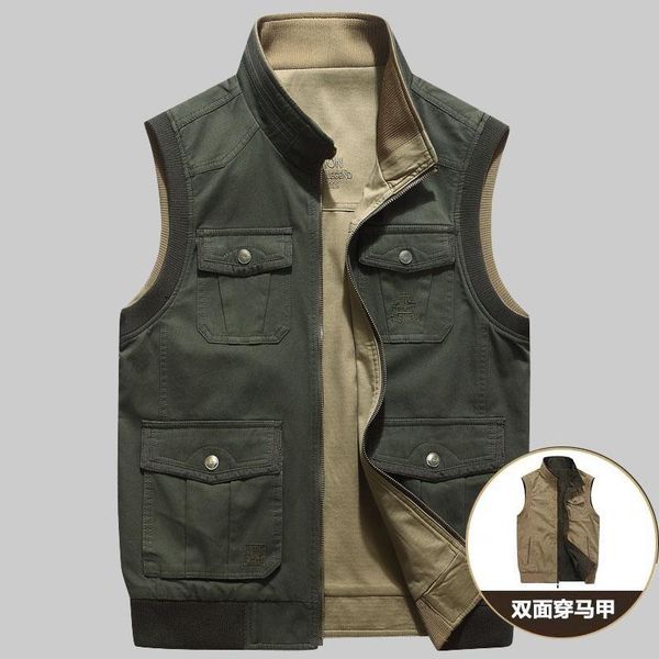 men's vests classic reporter travel vest 100% cotton men cargo sleeveless jacket multi pockets tactical clothing for male m-4xl, Black;white
men's vests classic reporter travel vest 100% cotton men cargo sleeveless jacket multi pockets tactical clothing for male m-4xl, Black;white
