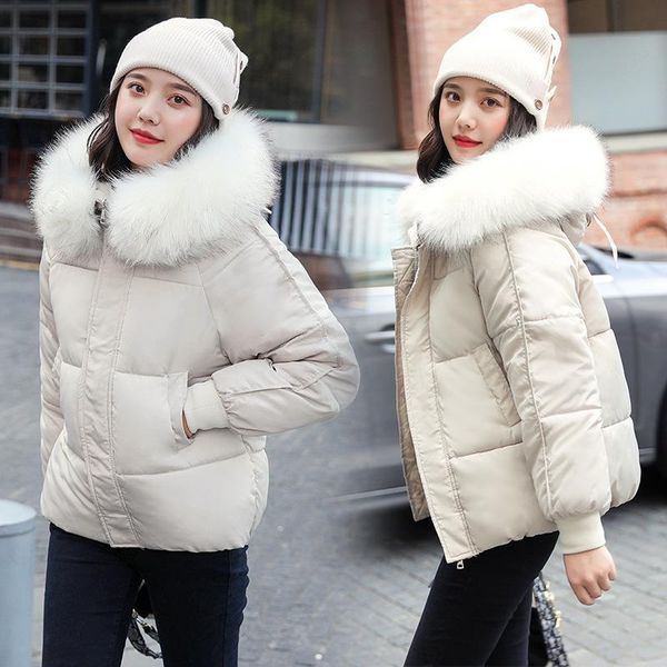 women's down & parkas drop short winter big fur collar hooded padded jacket ladies loose, Black
women's down & parkas drop short winter big fur collar hooded padded jacket ladies loose, Black