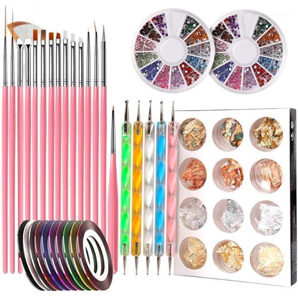 nail art tool with 15pcs painting brushes drawing carving dotting pen foilmanicure tape color rhinestones1
nail art tool with 15pcs painting brushes drawing carving dotting pen foilmanicure tape color rhinestones1