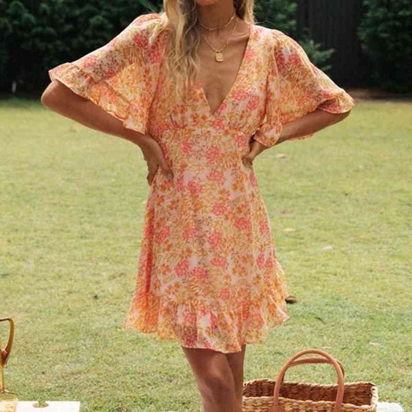 casual dresses flower print backless for women v neck short flare sleeve summer a-line ruffles female mini vestidos u6vo, Black;gray
casual dresses flower print backless for women v neck short flare sleeve summer a-line ruffles female mini vestidos u6vo, Black;gray