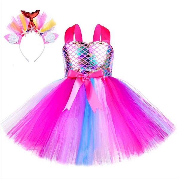 little mermaid princess for girls girl dresses kids year costumes baby outfit christmas tutu dress with headband 1 8 years, Red;yellow
little mermaid princess for girls girl dresses kids year costumes baby outfit christmas tutu dress with headband 1 8 years, Red;yellow