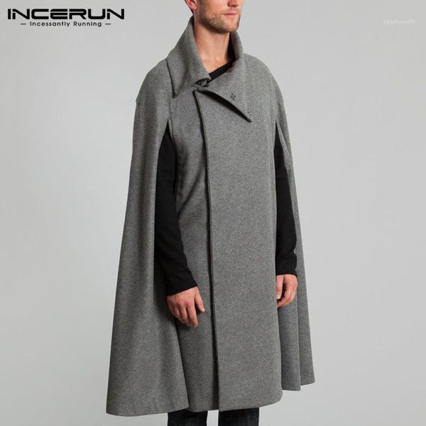 men's trench coats men cloak turn down collar streetwear solid color fashion 2021 faux fleece blends poncho cape overcoats incerun, Tan;black
men's trench coats men cloak turn down collar streetwear solid color fashion 2021 faux fleece blends poncho cape overcoats incerun, Tan;black