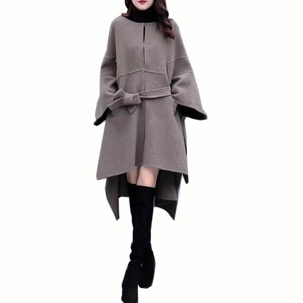 women's wool & blends irregular belts womens ladies long sleeve solid winter warm thick lace up blend overcoat outwear jacket coat, Black
women's wool & blends irregular belts womens ladies long sleeve solid winter warm thick lace up blend overcoat outwear jacket coat, Black