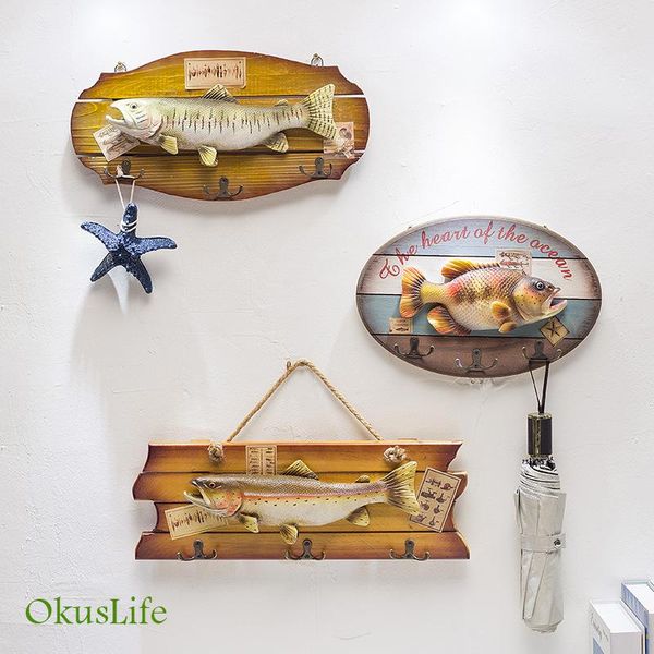 novelty items mediterranean style wooden hanging fish american countryside wall decoration 3d handmade crafts coat hook home
novelty items mediterranean style wooden hanging fish american countryside wall decoration 3d handmade crafts coat hook home