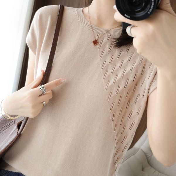women's t-shirt 2021 summer hollow round neck short-sleeved cotton and linen half-sleeved loose top, White
women's t-shirt 2021 summer hollow round neck short-sleeved cotton and linen half-sleeved loose top, White