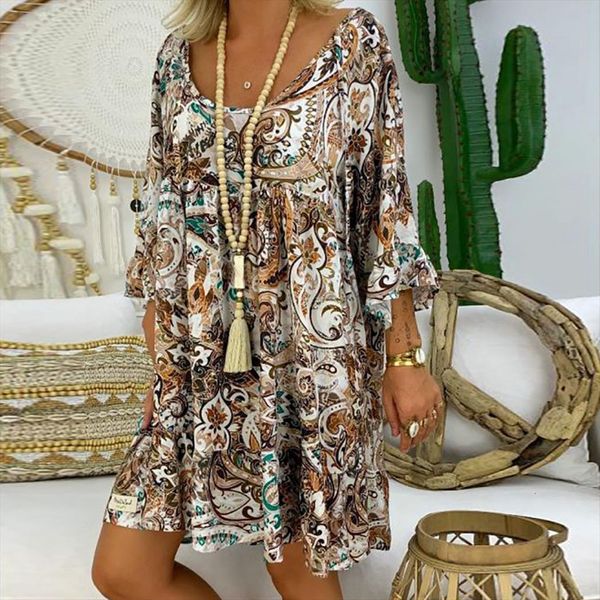 summer casual loose womens dress plus size floral printing long sleeve v neck ladies club party sundress vestido, Black;gray
summer casual loose womens dress plus size floral printing long sleeve v neck ladies club party sundress vestido, Black;gray