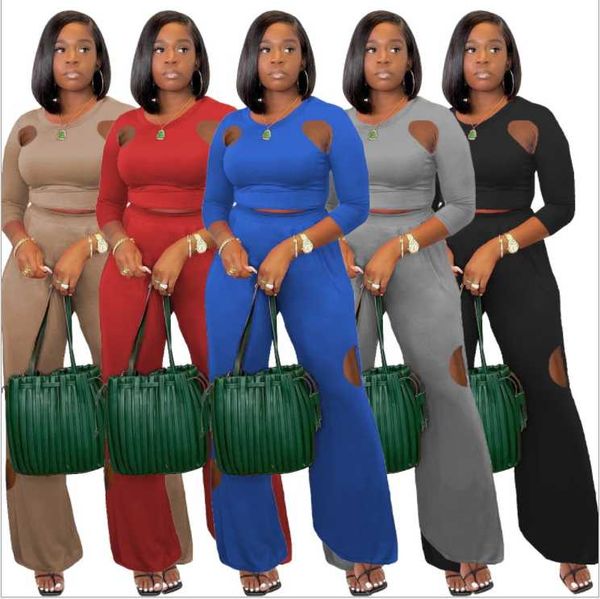 women's two piece pants 2021 autumn winter women sets arrival o-neck full sleeve pullover high waist loose hollow out outfits, White
women's two piece pants 2021 autumn winter women sets arrival o-neck full sleeve pullover high waist loose hollow out outfits, White
