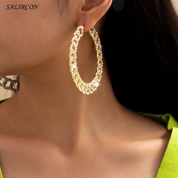 hoop & huggie salircon kpop charm crystal earrings for women punk fashion rhinestone big circle piercing vintage jewelry gift 2021 trendy, Golden;silver
hoop & huggie salircon kpop charm crystal earrings for women punk fashion rhinestone big circle piercing vintage jewelry gift 2021 trendy, Golden;silver